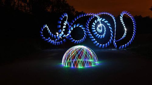 Light trails at night