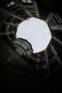 Low angle view of modern buildings against sky