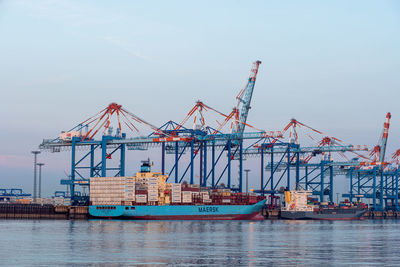 Cranes at commercial dock