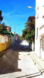 Road along buildings