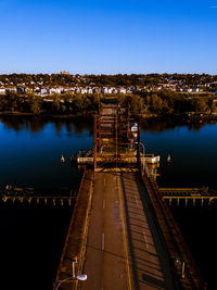 View of illuminated bridge at night
