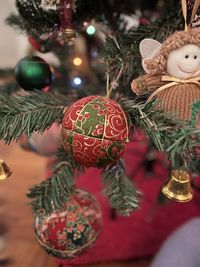Close-up of christmas decorations