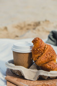 Close-up of food on table