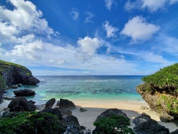 Scenic view of sea against sky