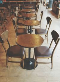 Empty chairs in restaurant