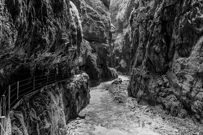 Rock formations in cave