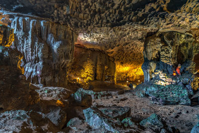 Rock formations in cave