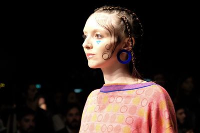 Portrait of a teenage girl looking away