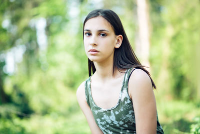 Portrait of a beautiful young woman