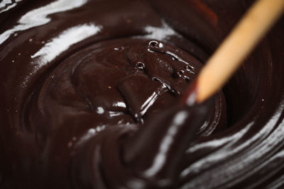 Close-up of chocolate ice cream