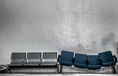 Empty benches in the dark