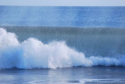 Waves splashing in sea