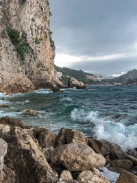 Scenic view of sea against sky