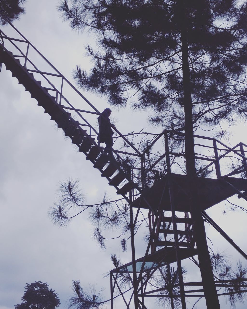 LOW ANGLE VIEW OF SILHOUETTE MAN AGAINST SKY