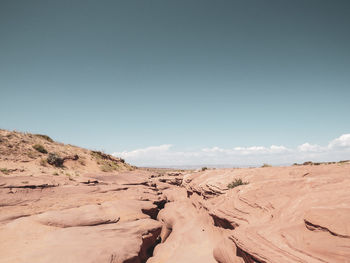 Scenic view of desert against sky