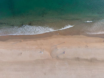 High angle view of beach