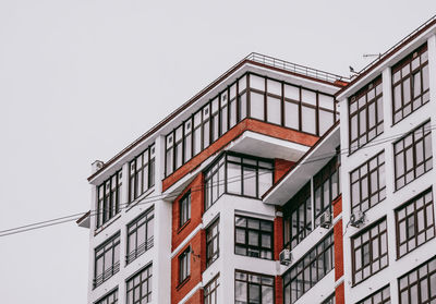 Low angle view of building against clear sky