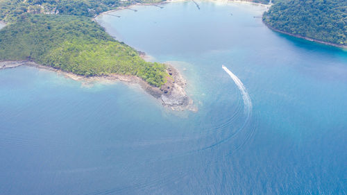 High angle view of sea