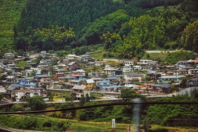 High angle view of townscape