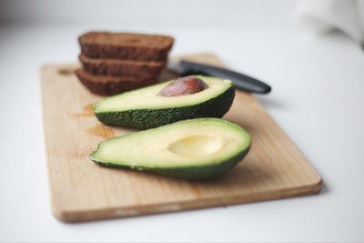 Close-up of food on table