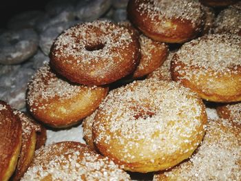 Close-up of donuts