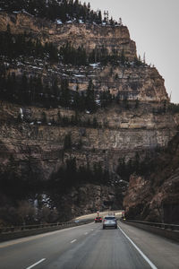 Cars moving on road