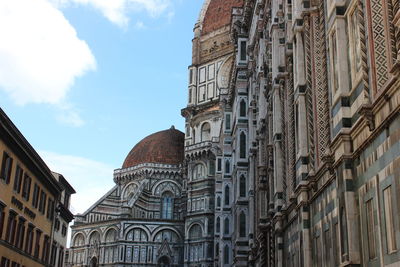 Low angle view of buildings against sky