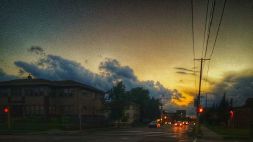 Road against cloudy sky