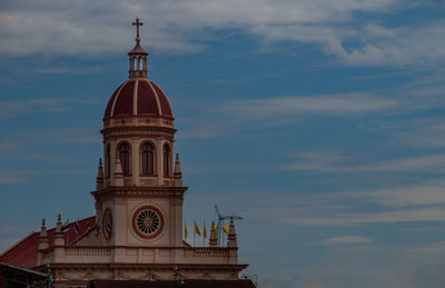 Low angle view of tower of building against sky