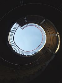 Low angle view of spiral staircase