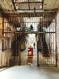 Interior of illuminated building