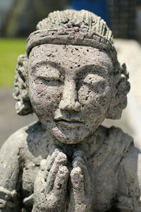 Close-up of angel statue