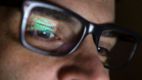 Close-up of man wearing sunglasses