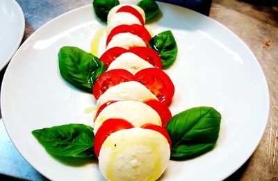 Close-up of salad served in plate