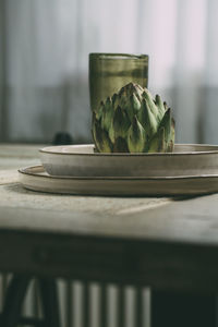 Close-up of organic food on plate