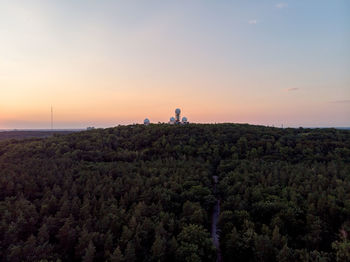 Scenic view of landscape against sky during sunset