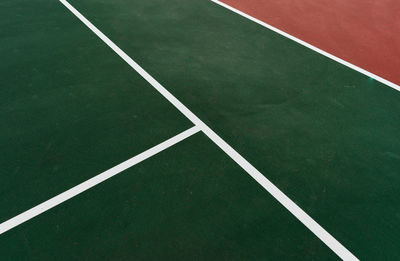 High angle view of sports court