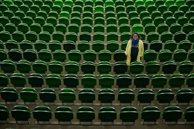 Full frame shot of empty seats