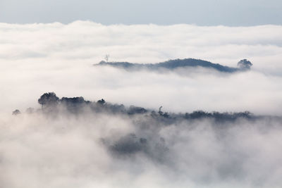 Scenic view of cloudscape and mountain