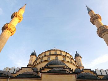 Low angle view of traditional building against sky