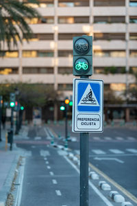 Information sign on street