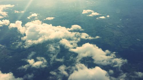 Aerial view of clouds in sky