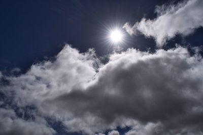 Low angle view of moon in sky