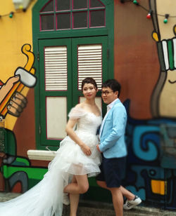 Portrait of a smiling young couple