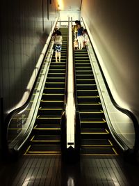 View of escalator