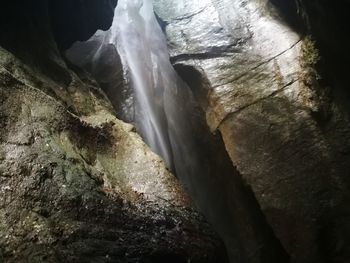 Scenic view of waterfall