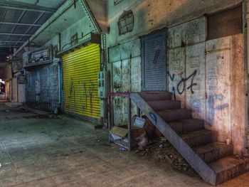 Interior of abandoned building