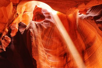 Low angle view of rock formation