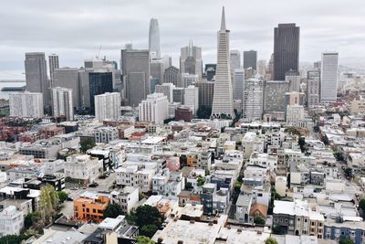 High angle view of cityscape