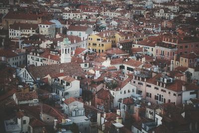 High angle shot of townscape